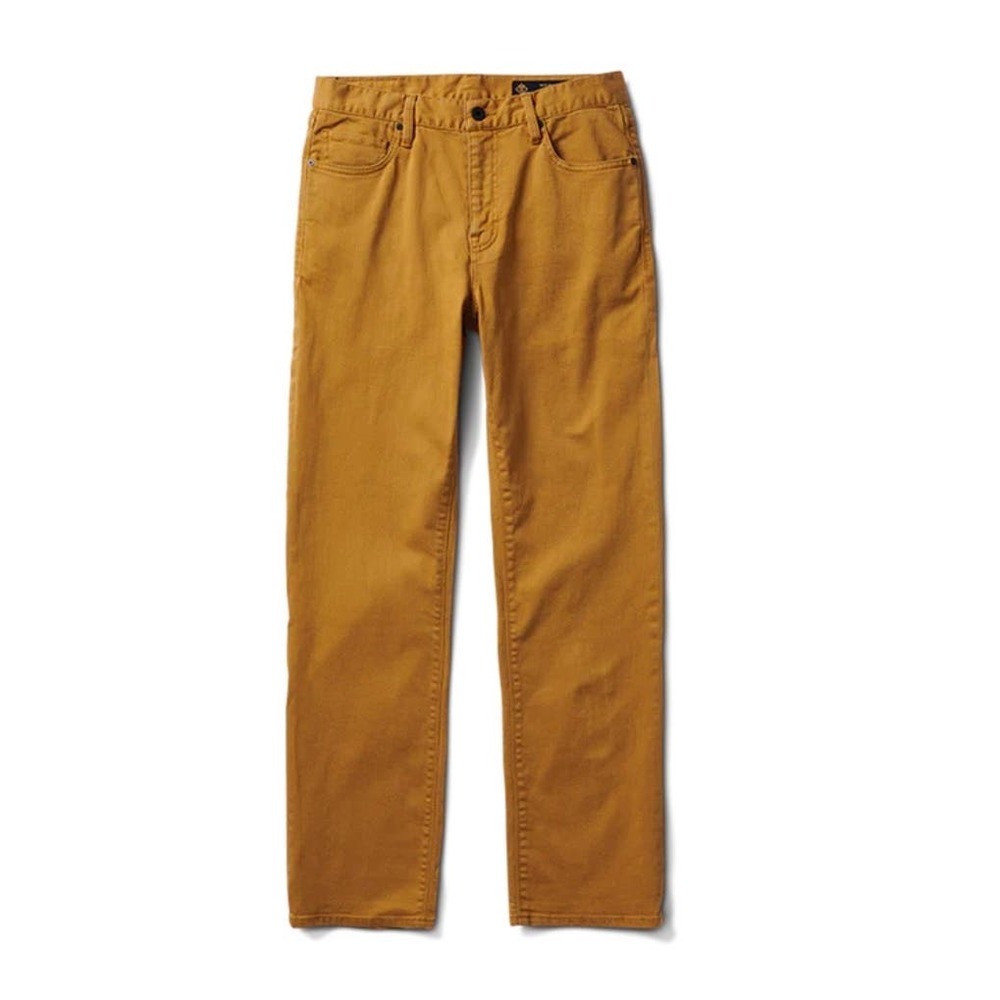 Roark Men’s HWY 190 5-Pocket Relaxed Fit Broken Denim Twill Golden